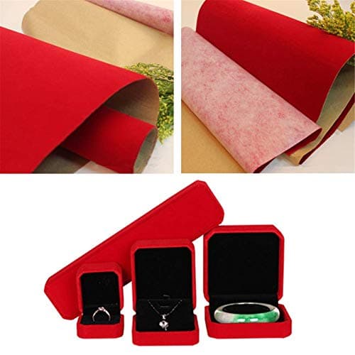 Mesheshe 10PCS Self Adhesive Felt, DIY Self Adhesive Fabric for Art & Crafts, Peel and Stick Felt for Drawer/Jewelry Box Felt Liner, A4 Size (8.3" x 11.8", Red) — view 4