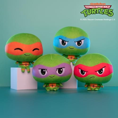TeeTurtle Cloudheads Donatello Plush - 5-Inch Official Teenage Mutant Ninja Turtles Stuffed Animal with Embroidered Details - Soft Cuddly Plush Toys for Kids, Teens, and Adults — view 3