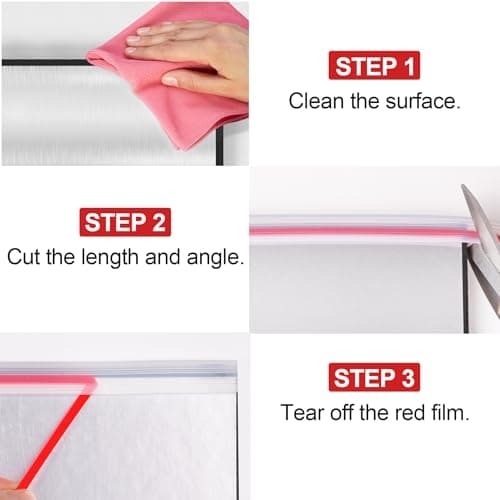ToLanbbt Rubber Edge Trim U Channel, 1/16" Self Adhesive Sheet Metal Edge Guard Protector, EPDM Seal Strip for Car Doors, Steel Plates, Glass, Hatches, Table Corners, Fit 1/16"(1.6mm), 10Ft, Clear — view 5