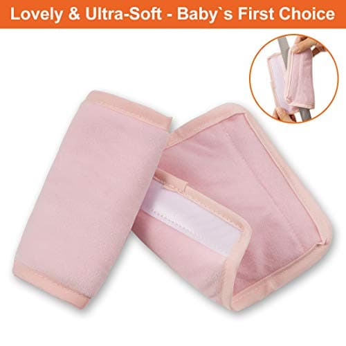 COOLBEBE Car Seat Straps Shoulder Pads for Baby Kids, Super Soft Seat Belt Covers for All Car Seats/Pushchair/Stroller/High Chair — view 2