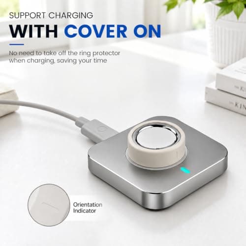 sylacor 4 Pack Ring Cover Compatible with Oura Ring 5, Ultra-Thin Silicone Ring Protector Case, Soft Comfortable Anti-Scratch Ring Guard, Supports Charging with Cover On — view 4