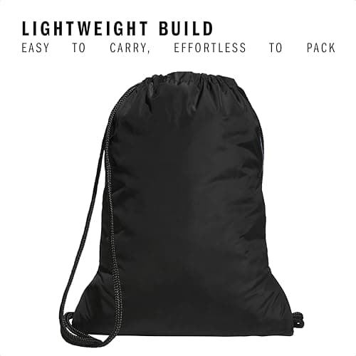 adidas Alliance Sackpack – Drawstring Backpack for Sports, Small Gym Bag, Twill Onix Grey/Black/3, OSFA — view 3
