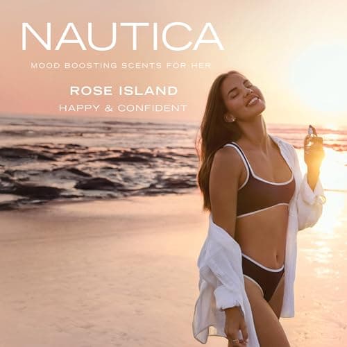 Nautica for Her Rose Island Body Mist, 8.4 Fl Oz (Pack of 1), Notes of Lemon, Rose, and Musk, Women's Fragrance, Long Lasting, Mood-Boosting Fragrance, Vegan Formula — view 3