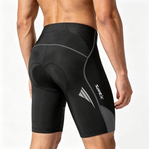 Santic Cycling Men's Shorts Cycling Road Biking Riding Bicycle Cycle Wear Accessories Tights 4D Coolmax Padded