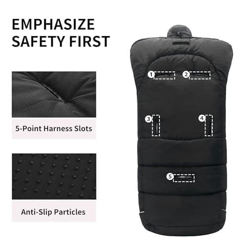 Miracle Baby Bunting Bag for Stroller, Warm Fleece Footmuff with Zippers, Convertible Infant Toddler Sleeping Bag Blanket for Boys Girls — view 3