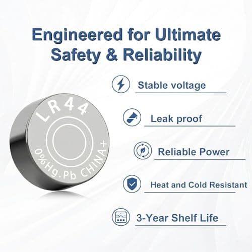 FOZAOAXE LR44 Battery 10 Pack, AG13 357 303 SR44 A76 L1154 V13GA Alkaline Button Coin Cell Batteries for Toys, Calculators & Household Gadgets, 1.5V, Reliable & Long-Lasting — view 5