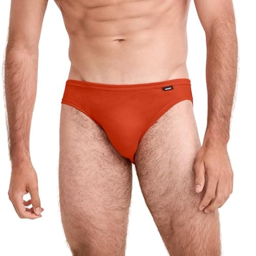 Jockey Elance Bikini- 3 Pack - 100% Cotton Underwear for Men, Autumn Leaf/Duet Geo/Cove, L