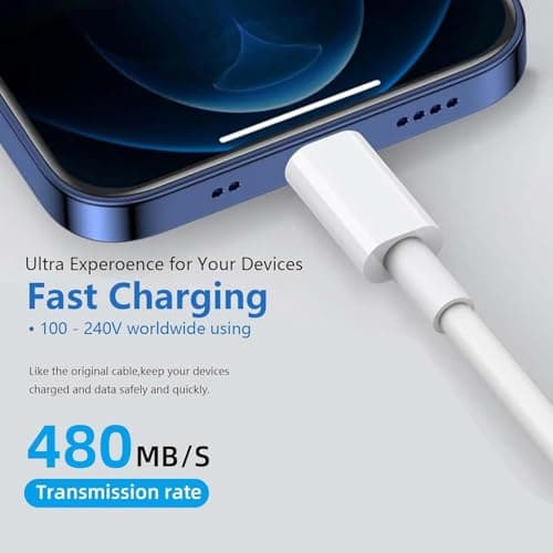 2 Pack 10FT Car Carplay Data Transfer Cable for iPhone 17 Air/16E 16 Plus 15 Pro Max，iPad Pro 12.9 13, Air 5 4, Mini 6 USB A to USB Type C Charger Charging Cord,Samsung Galaxy Tab A7 A8 A9 S10+ S9 S8 — view 3