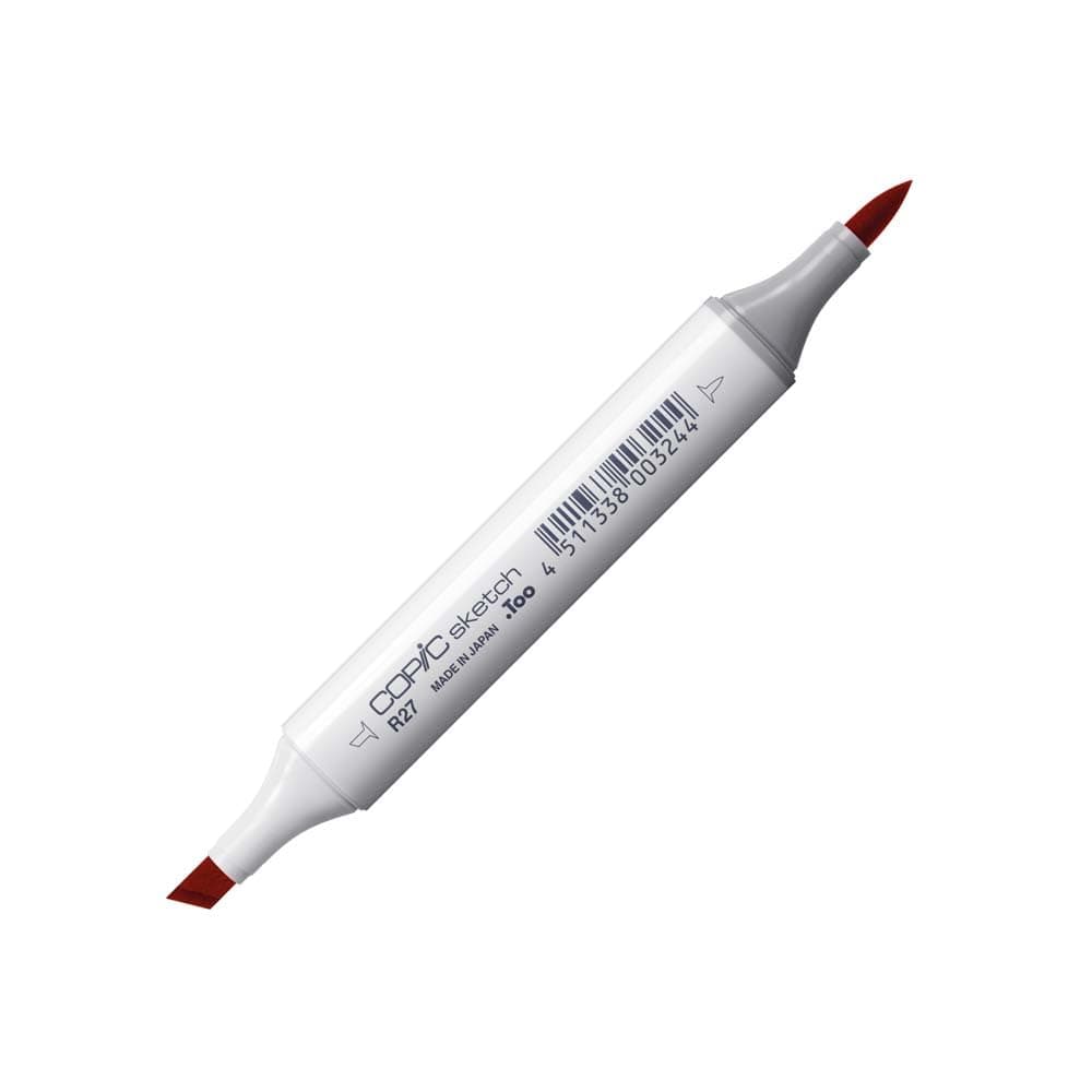 COPIC Sketch Coloured Marker Pen - (R-27) Cadmium Red, For Art & Crafts, Colouring, Graphics, Highlighter, Design, Anime, Professional & Beginners, Art Supplies & Colouring Books