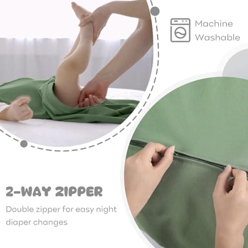 Yoofoss Baby Sleep Sack 24-36 Months Wearable Blanket for Babies 100% Organic Cotton 2-Way Zipper TOG 0.5 Toddler Sleeping Sack 3 Pack, Sleep Sacks — view 3