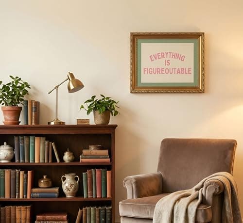 Gold Frame Everything Is Figureoutable Inspirational Quote Wall Art 9x11in — view 5