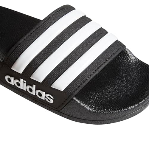 adidas Adilette Shower Slides, Core Black/White/Core Black, 6 US Unisex Big Kid — view 5