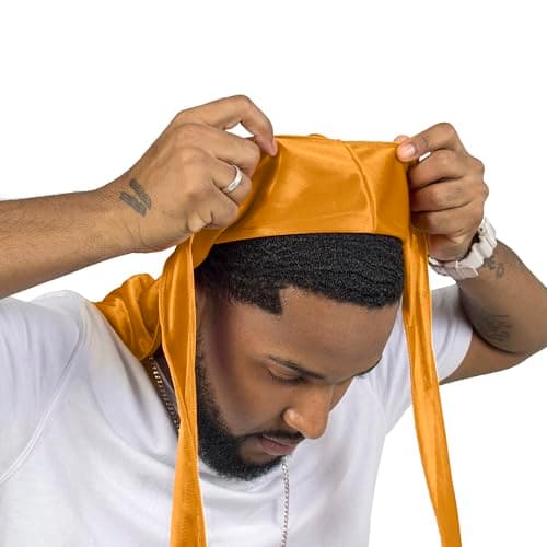 4PCS Silky Durags for Men Women 360 Waves with 1 Wave Cap, Silky Satin Durag Extra Long Tails — view 3