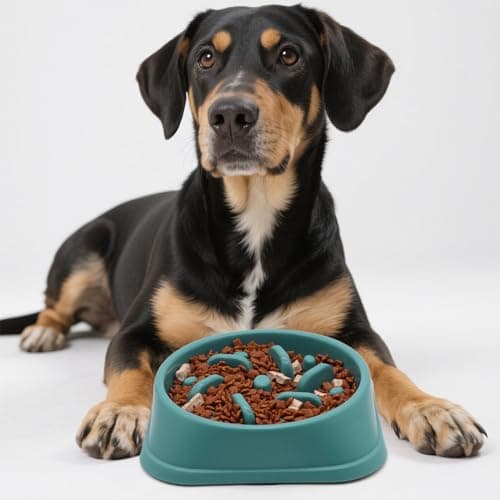Slow Feeder Bowl for Dogs - Anti-Choking Dog Food Bowl with Maze Design, Non-Slip Base, Teach Healthy Eating Habits from Day One, Food Grade PP, 2 Cup Capacity for Small Medium Dogs