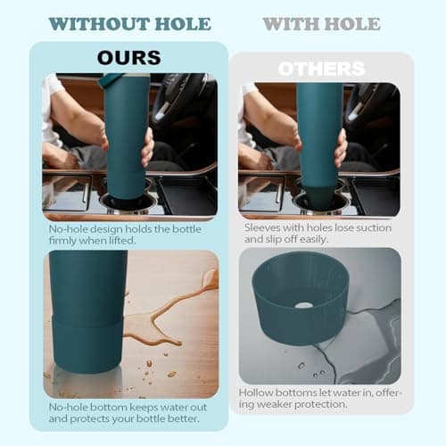 Kaitiaki Silicone Boot for Owala 30oz & 40oz FreeSip Sway Bottles & Tumblers - Non-Slip, Scratch-Resistant, Stability Enhancer, Available in 12 Colors (Denim) — view 5