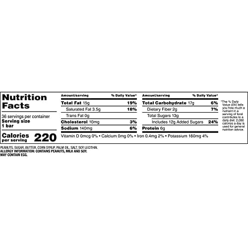 MUNCH Peanut Bar Gluten-Free LOW GLYCEMIC Individually Wrapped, Candy Bulk Box, Single Full Size Single, 1.42-Ounce Bar, 36-Count — view 4