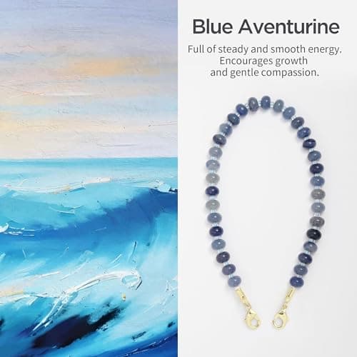 POSADINA Natural Stone Phone Charm, Beaded Healing Phone Wrist Strap, Handmade Cellphone Chain Lanyard with Tether Tab