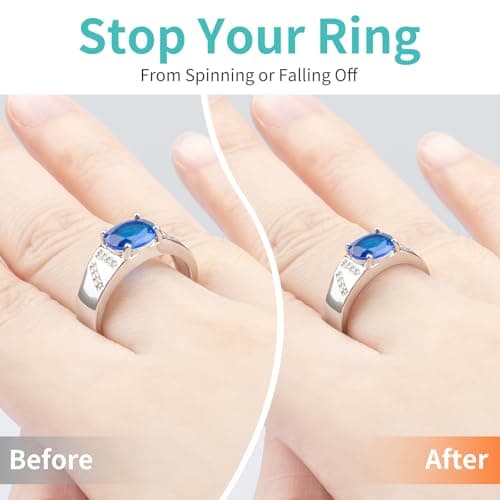 Ottemax Ring Sizers for Loose Rings, 8 Pack 8 Sizes, Ring Size Adjuster, Invisible Ring Guards for Women and Men, Resizer with Polishing Cloth，Fits Bands Width to 1-8mm — view 2