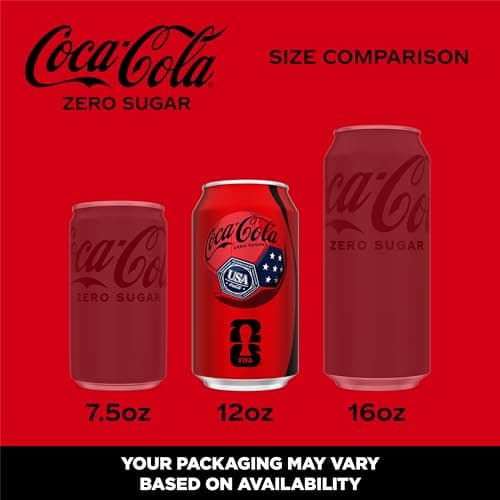 Coca-Cola Zero Sugar Soda Soft Drink Fridge Pack Cans, 12 fl oz, 12 Pack — view 3