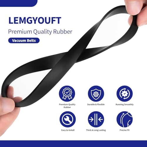 LEMGYOUFT 5-Pack for Bissell Style 7/9/10 P/N 3031120 Vacuum Belts Fits PowerForce Helix CleanView Swivel Rewind Pet Powerlifter Pet Hair Eraser Vacuum Cleaner 2031093 32074 3031123 — view 3