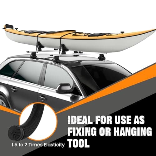 Adjustable Bungee Cords with Hooks 12 Inch Long Superior Latex Heavy Duty Elastic Straps for Outdoor Tent, Luggage Rack, Camping, Cargo, Bike, Transporting, Storage [2PCS, Easy to Adjust 8" - 18"] — view 4