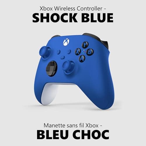 XBOX Core Wireless Gaming Controller – Shock Blue for Series X|S, One, Windows PC, Android, and iOS