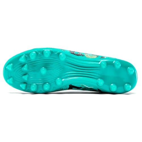PMKZSES Kids Soccer Cleats High Top Football Cleats Boys Girls for Training Green — view 4