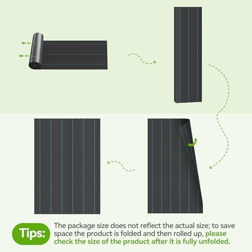 iropro 6ftx100ft Weed Barrier Landscape Fabric Heavy Duty, Woven Weed Control Cloth, Woven Geotextile Fabric for Underlayment, Gardening Ground, Commercial Driveway Weed Block Cover Mat