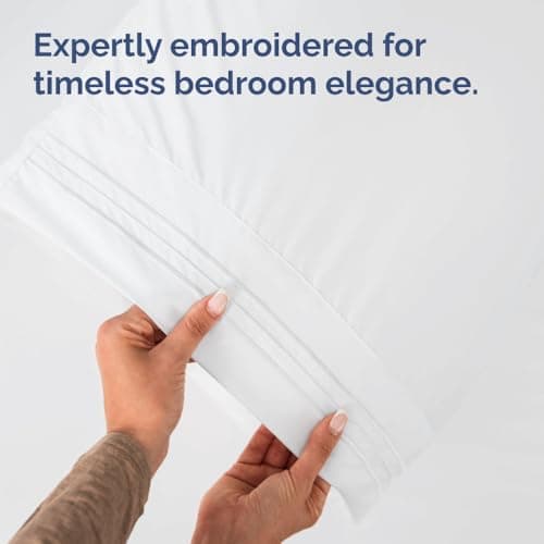 King Pillow Cases Set of 2 - Ultra Soft Hotel Quality Pillowcase Covers - Comfy, Cozy & Wrinkle Free - Shrinkage, Stain and Fade Resistant - Machine Washable Pillow Protectors - 2 Piece Set - White — view 5