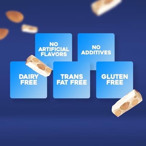 Golden Bonbon Italian Soft Almond Nougat Candy, Individually Packed Chewy, Gluten Free Nougat, Full of Almonds, Halal Candy (2.5 Oz, Almond) — view 5