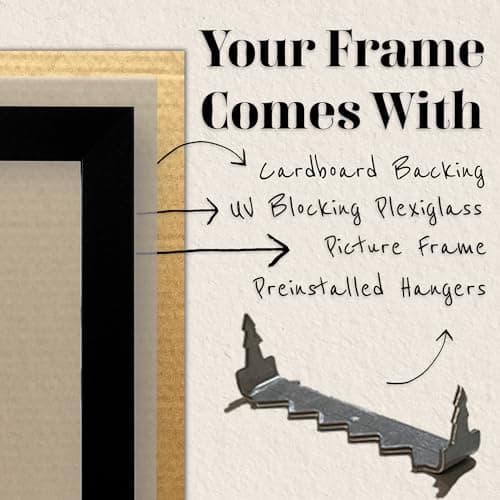US Art Vintage Rustic Bronze 15x20 Picture Frame .75" Inch Wide - Farmhouse Decor for Wall Handmade Solid Wood Frames with Preinstalled Hangers and UV Blocking Plexiglass 20x15 Frame — view 4