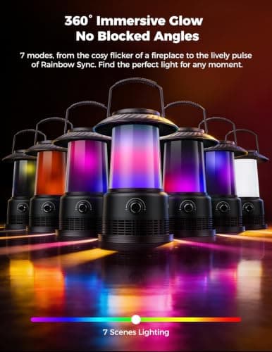 Outdoor Speakers Waterproof IPX7, 2-Pack Patio Lanterns with LED Lights, 30W Stereo Sound, Solar-Assisted Charging, 100-Speaker Wireless Multi-Sync, Bluetooth 5.4, Home Decor for Pool, Yard & Garden — view 2