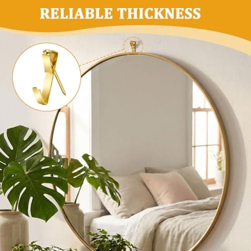 KURUI 214Pcs Picture Hanging Hooks, Renter Friendly Picture Hanging Kit with Heavy Duty Picture Hangers and Hardware Nails, for Frame, Painting, Art and Photo, on Drywall,Plaster, and Wood Wall — view 5