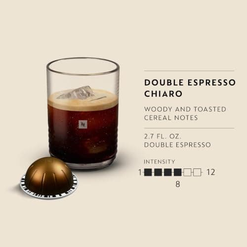 Nespresso Capsules Vertuo, Double Espresso Chiaro, Medium Roast Espresso Coffee, 30-Count Coffee Pods, Brews 2.7oz. — view 2