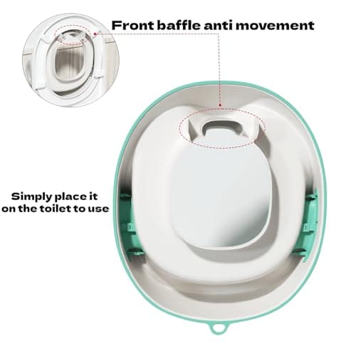 Potty Training Seat for Boys and Girls – Baby Potty Training Seat with Detachable Soft Cushion Sturdy Handle and Backrest，Toddler Potty Training Toilet Seat for Kids, Splash Guard for Toilet Toddler — view 4