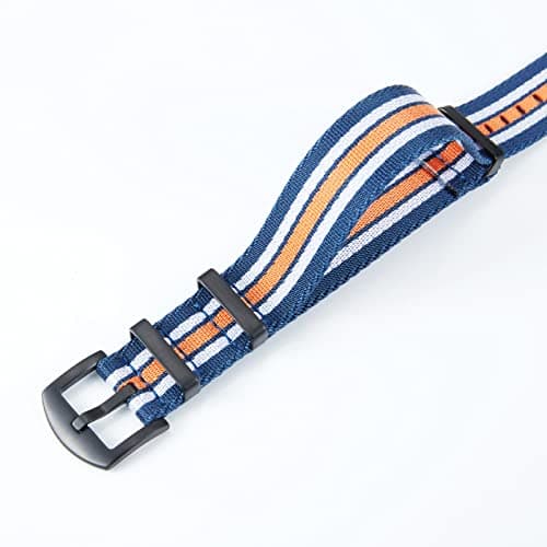 BINLUN Nylon Watch Band Thick G10 Premium Ballistic Nylon Multicolor Replacement Watch Straps with Silver/Black Stainless Steel Buckle for Men Women 18mm 20mm 22mm 24mm