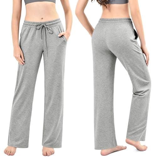 Stanpetix Track Pants Women Loose Straight Leg Women’s Sweatpants with Pockets for Sports Jogging (Deep Grey,Large)