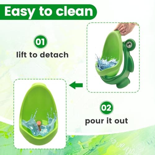 Frog Pee Training,Cute Potty Training Urinal for Boys with Funny Aiming Target,Green Urinals for Toddler Boy — view 4