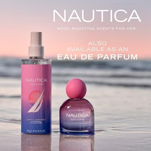 Nautica for Her Rose Island Body Mist, 8.4 Fl Oz (Pack of 1), Notes of Lemon, Rose, and Musk, Women's Fragrance, Long Lasting, Mood-Boosting Fragrance, Vegan Formula — view 4