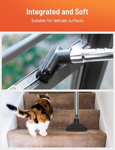 Bagged Canister Vacuum Cleaner, Canister Vacuum Cleaners for Home, Automatic Cord Rewind, Portable Corded Vacuum Cleaner with 3 Replacement Bags for Hard Floors, Pet Hair, Carpet and Upholstery — view 2