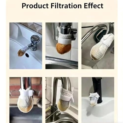 100pcs Faucet Filter Bag for Filtering tap Water, 2026 New Faucet Filter Cotton Bag, High-Density Non-Woven Faucet Filter Bag, Easy to Replace Cotton Filter Bag for Faucet, Kitchen Sink — view 3