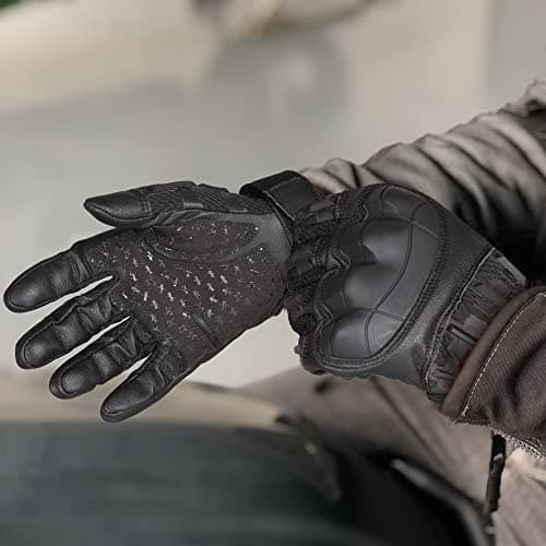 WTACTFUL Touch Screen Motorcycle Tactical Gloves for Men Airsoft Paintball MTB Bike Cycling Cross-Country Motorbike ATV Hunting Hiking Riding Driving Work Outdoor Full Finger Gloves M Black