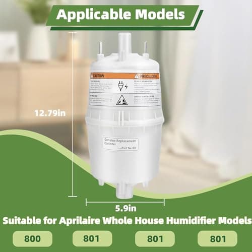 2PCS 80 Steam Canister Replacement for Steam Humidifier Canister Model 800 & 865,for Aprilaire 800 801 865 866 Replacement Canister with O-Ring for Leak-Proof Seal,800 Canister,Whole House Humidifiers