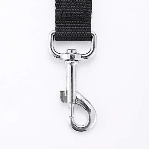 Siumouhoi Strong Durable Nylon Dog Training Leash, 1 Inch Wide Traction Rope, 6 ft Long, for Small and Medium Dog (Black, 6 Feet) — view 3