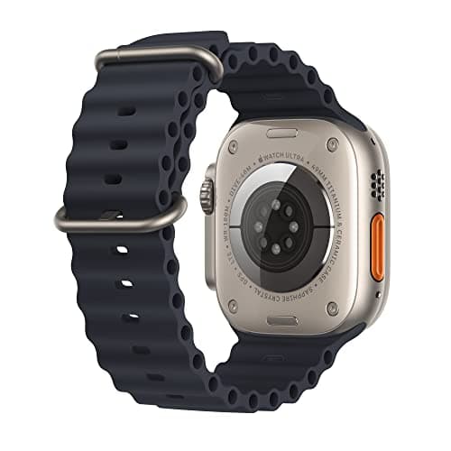 Apple Watch Ultra [GPS + Cellular 49mm] Titanium Case with Midnight Ocean Band, One Size (Renewed) — view 2