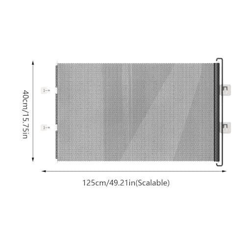 Retractable Babys Gate for Stairs - Dog Gate & Barrier Indoor Stairs Babys Gates, No Drilling Door Barrier, for Stairway Hallway Patio Porch Yard Balcony Deck Bathroom Garage