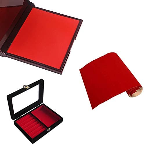 Mesheshe 10PCS Self Adhesive Felt, DIY Self Adhesive Fabric for Art & Crafts, Peel and Stick Felt for Drawer/Jewelry Box Felt Liner, A4 Size (8.3" x 11.8", Red) — view 5