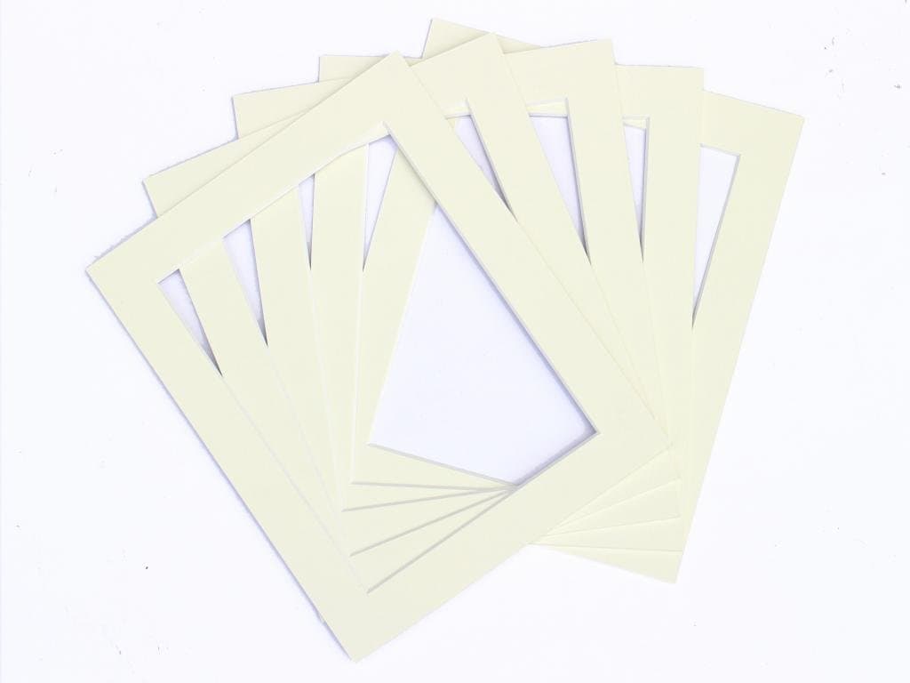 Frame Company Pack of 10 Ivory Mounts 12x10 for 10x8 inch *Choice of Colours*