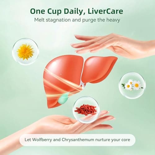 Dandelion Wolfberry Tea - Liver & Kidney Detox Herbal Tea, Summer Cleanse with Chrysanthemum, Wolfberry, Organic Dandelion Root, Cassia Seed, Licorice Chinese Herbal Tea Bag — view 4