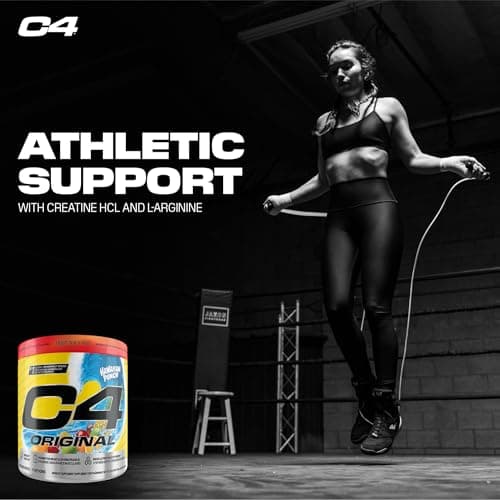 Cellucor C4 Original Pre Workout Powder - Sugar Free Preworkout Energy for Men & Women - 150mg Caffeine, Beta Alanine, Creatine - Hawaiian Punch Fruit Juicy Red, 60 Servings